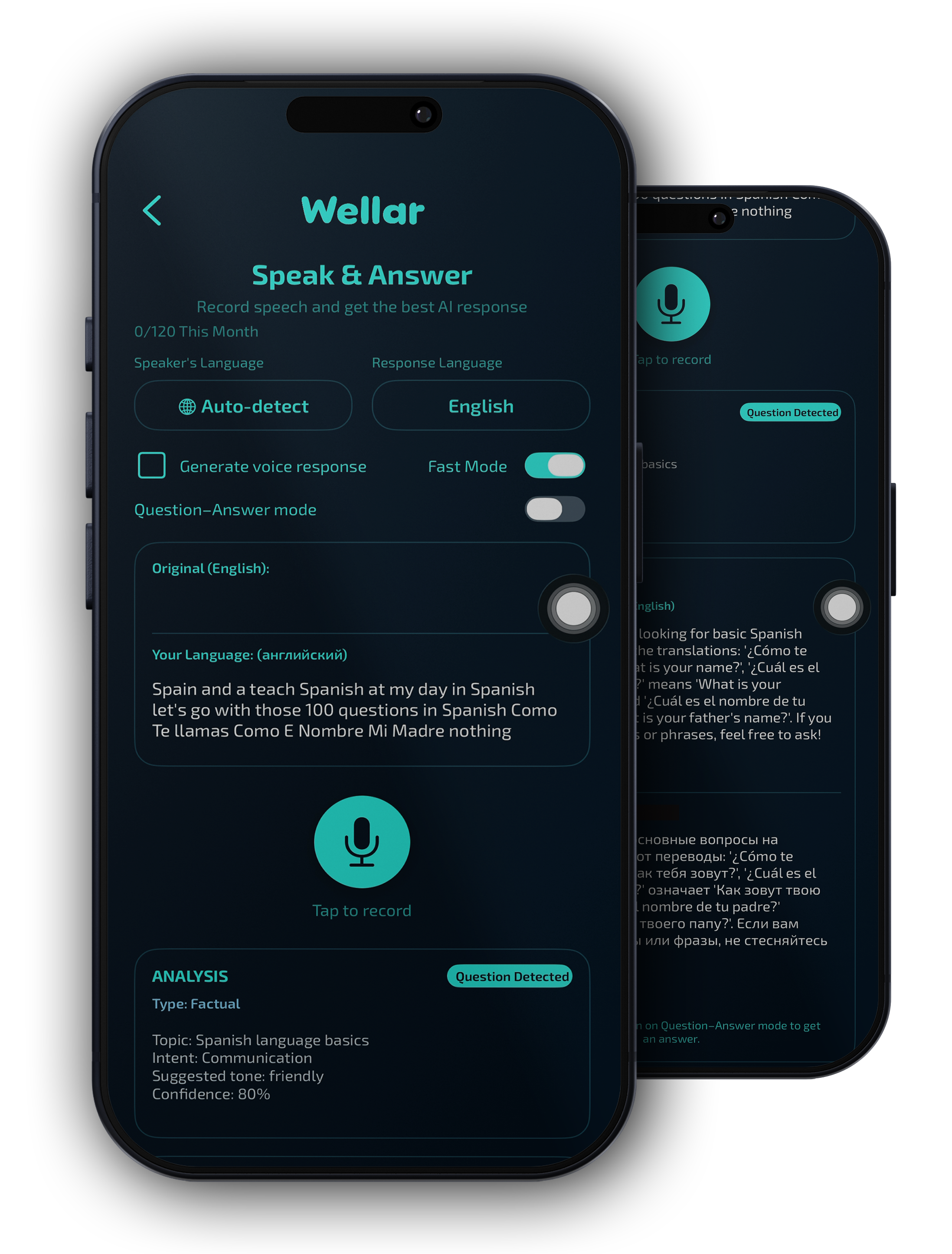 Speak and Answer — live voice translation